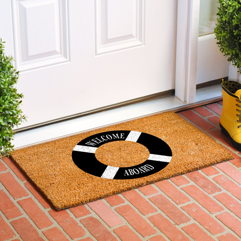 Tapis anti-dérapant Call Welcome Aboard Buoy, L 24 po x L 36 po