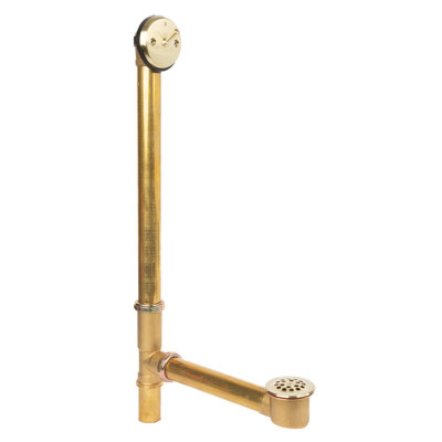 Trip Lever Leg Tub Drain with Overflow