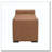Durable Brown Faux Leather Ottoman