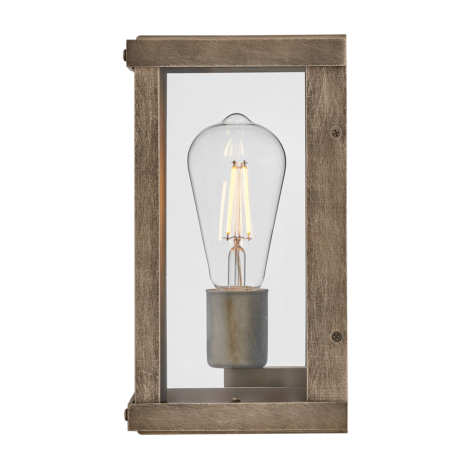 Single Light Outdoor Aluminum Wall Light, Burnished Bronze