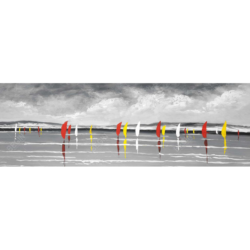 "Voiliers sur le lac" sur toile
