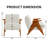 28"W Upholstered Arm Chair with Wood Legs-1889596526