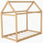 Lit simple en bois