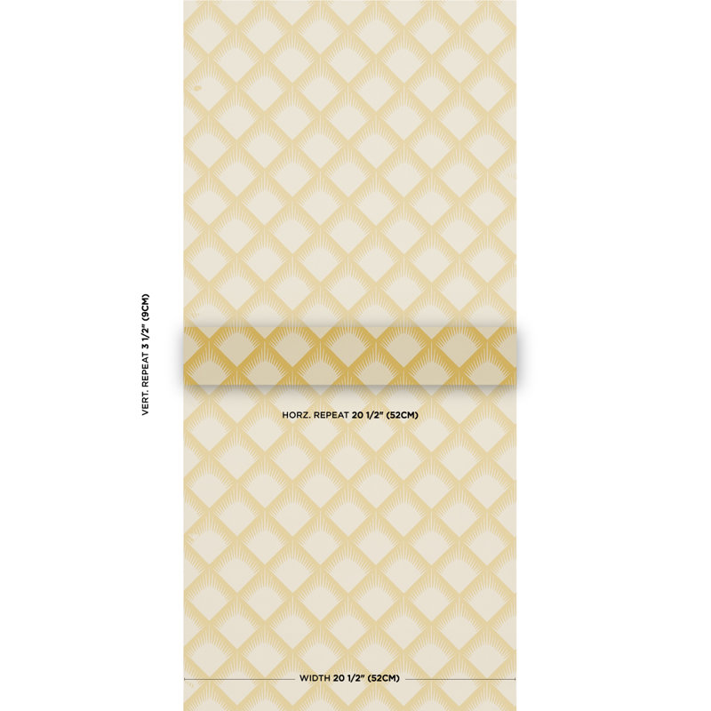 Schumacher x Neisha Crosland Maize Wallpaper, Mustard