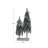 Faux Evergreen Trees With Wood Base And Snow Finish