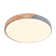 Koeninger Modern 1-Light Dimmable LED Wooden Ceiling Light Round Flush Mount Lamp With Remote Control
