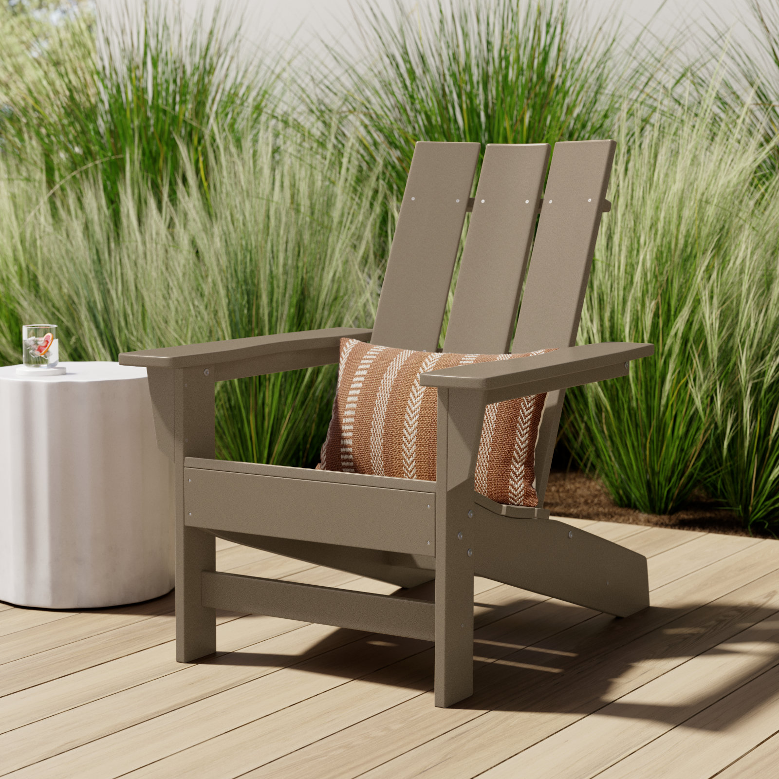 Ratcliff Adirondack Chair, Weathered Wood