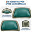 2 chaises de bateau pliantes à dossier bas vert avec cadre en plastique moulé et rembourrage en éponge épaissie pour chaise de bateau pliable toutes saisons