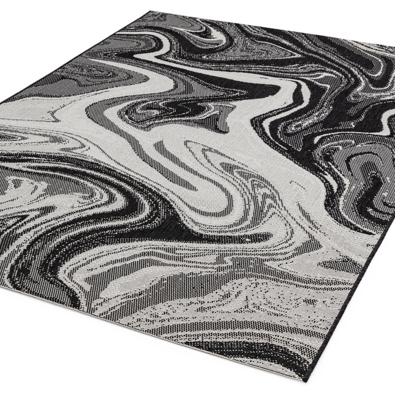 Waroona Abstract Indoor / Outdoor Area Rug, Rectangle 80 x 150cm