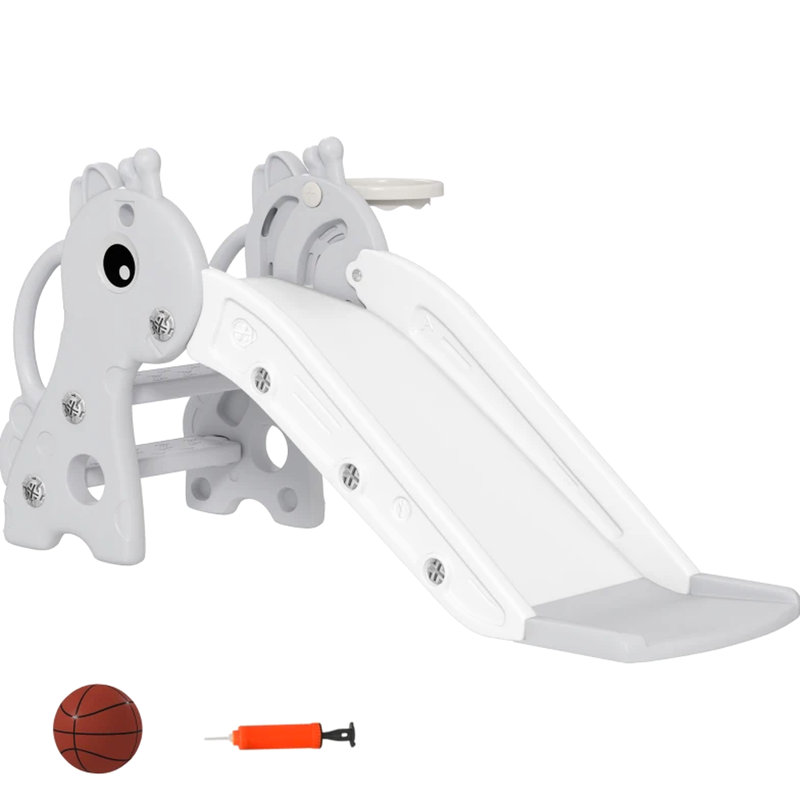 Glissade avec grimpeur intégré, apparence de girafe, pas antidérapants, rampes latérales, fabrication simple à entretenir, pendant 1 an et plus