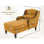 Chaise longue rembourrée avec poches latérales-1952350457