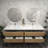 84" Wall-Mounted Double Sink Bathroom Vanity Set-70056032