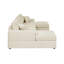 Canapé modulaire à 4 places en velours côtelé double avec base en bois d'ingénierie, dossiers rectangulaires et design d'intérieur minimaliste 3 pièces crème, coussins rembourrés de mousse, accoudoirs carrés, amovible-1413362582
