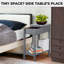 Table de bout moderne avec rangement rabattable et tablette ouverte Jonica-982308224
