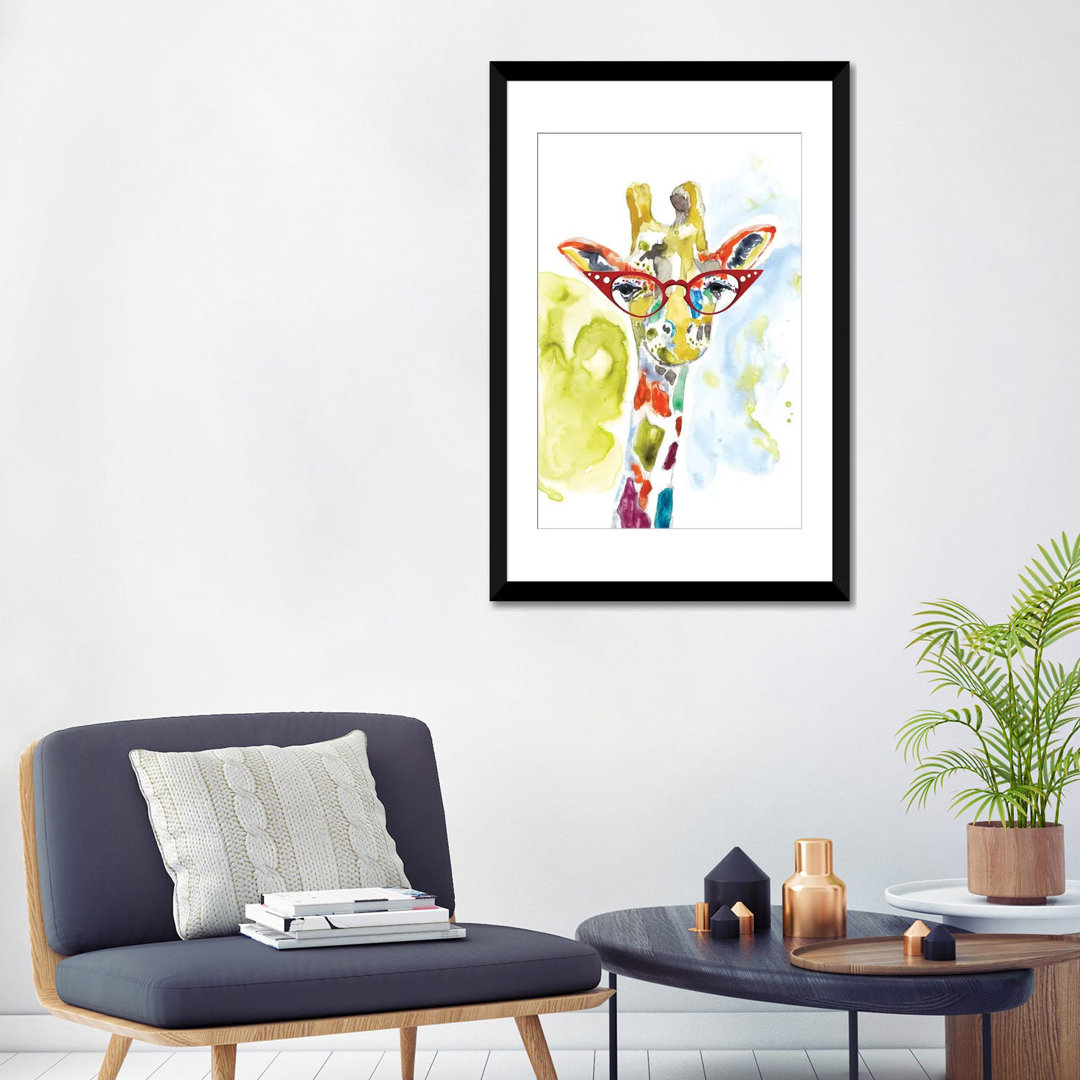 " Smarty-Pants Giraffe " by Jennifer Goldberger East Urban Home Mat