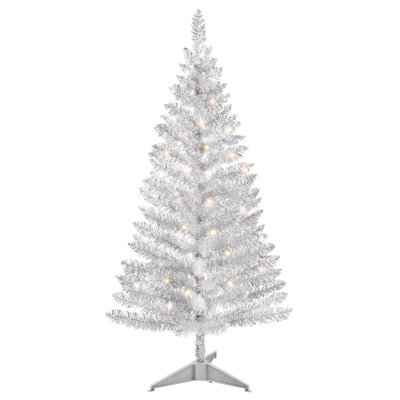 Arbre de Noël artificiel illuminé 4 pi, 122 branches, 50 lumières pour l'intérieur
