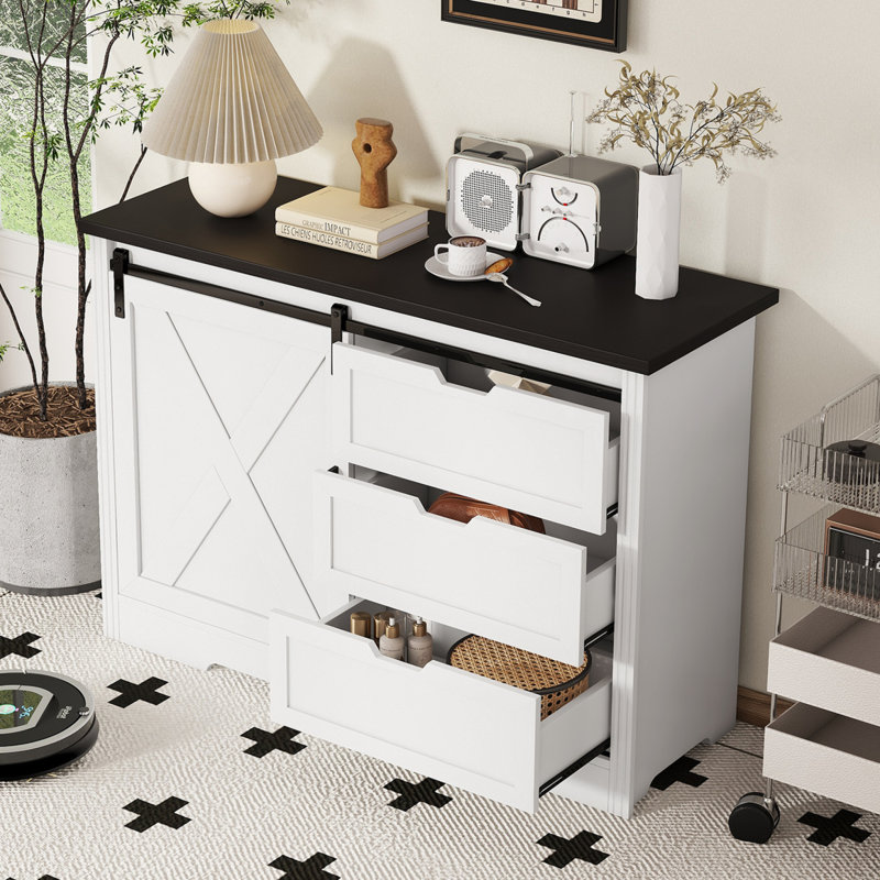 Commode, commode, Blanc/Noir