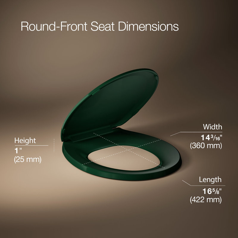 Lustra with Quick-Release Hinges Toilet Seat, Timberline, Round