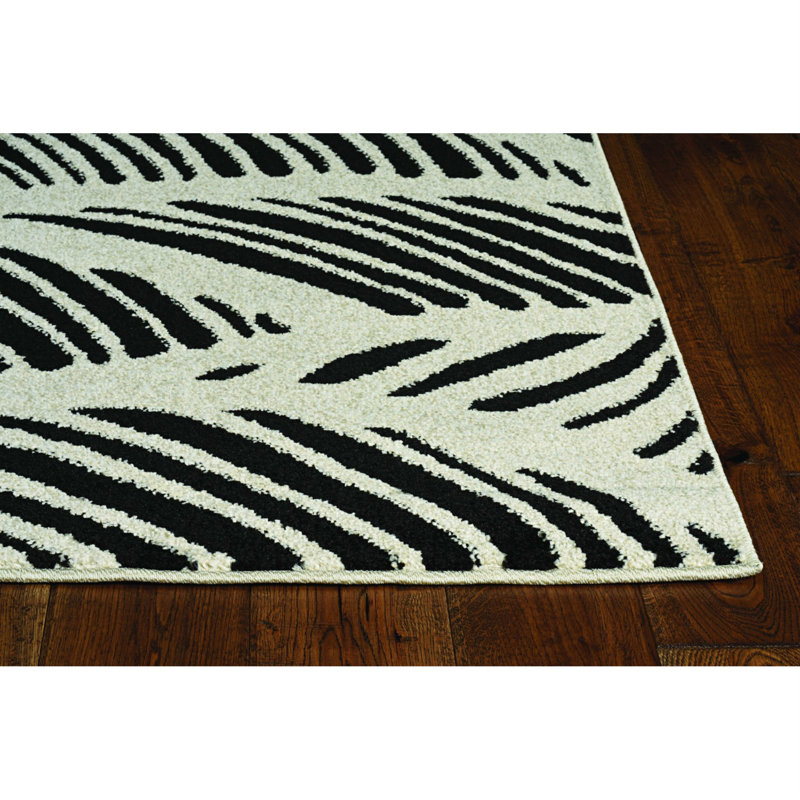 Tapis noir / blanc Breylen