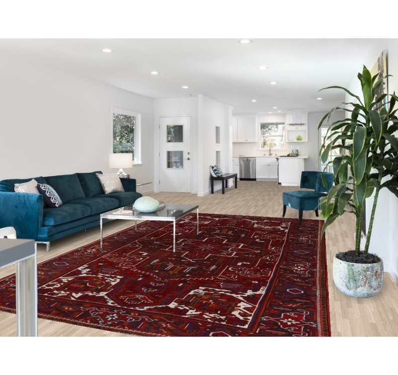 Tapis traditionnel géométrique rétro 8 x 12