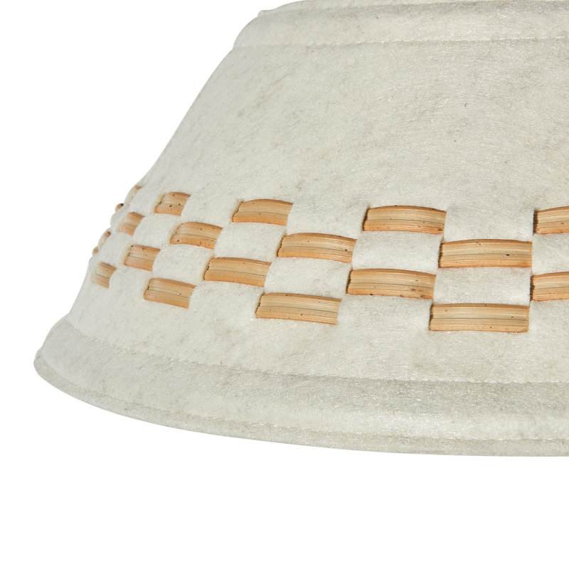 Luminaire suspendu avec abat-jour en tissu de 16 pouces Ampoule non incluse