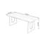 Bureau d'écriture rectangulaire en bois massif brun-914355053