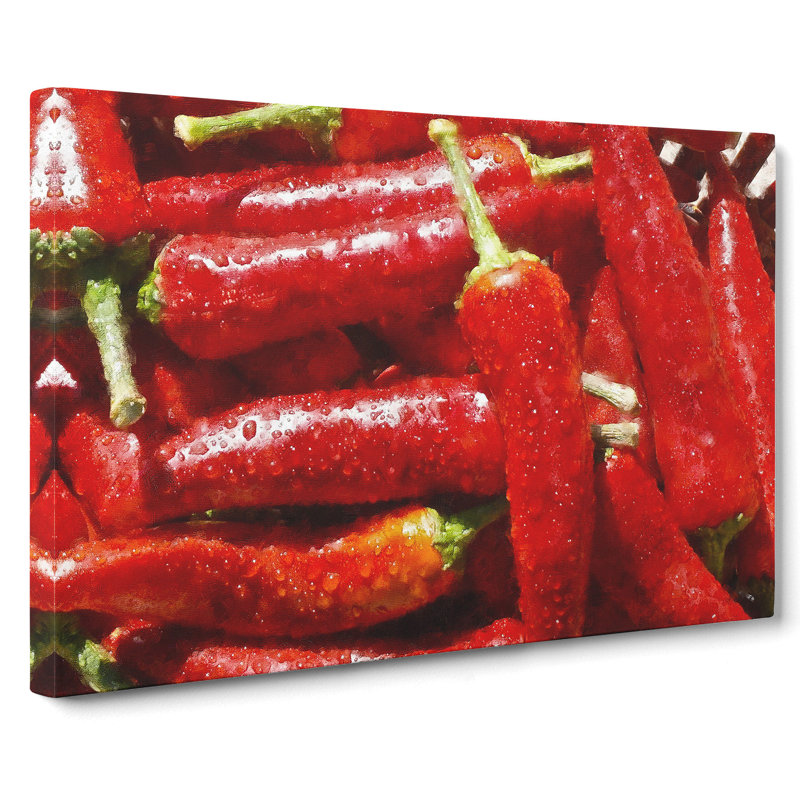 Red Chilli Peppers - Wrapped Canvas, 35cm H x 50cm W x 3cm D