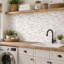 Paquet de 10 carreaux dosseret beige blanc