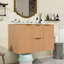 Meuble-lavabo mural avec lavabo, tiroirs et portes divisés