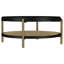 Table basse ronde avec tablette de rangement Benson-1602445793