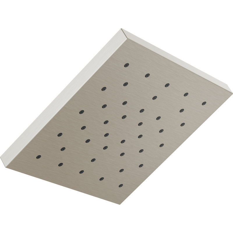 Rain Fixed Shower Head with H2Okinetic Technology, Lumicoat Stainless