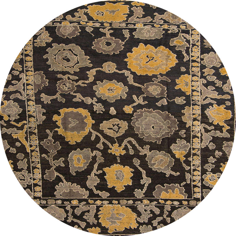 Abstract Indoor Rug, Round 5'