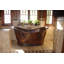 67" Hammered Copper Double Slipper Bathtub With Rings-99023269