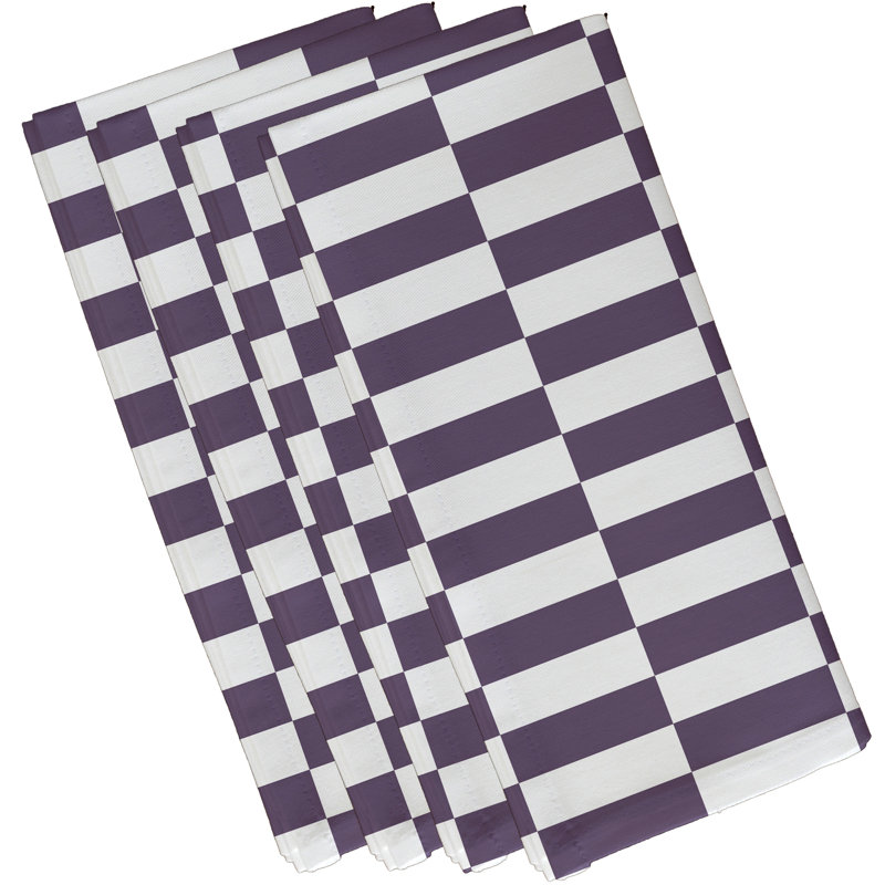 Ensemble de serviettes 4 pièces Buffington, Mauve, L 18 po x L 18 po