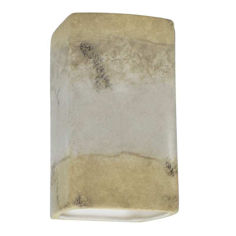 1 - Light Flush Mounted Sconce, Gloss White, Yes, 13.5" H x 7.25" W x 6.5" D