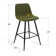 Seidman 26" Upholstered Low Back Counter Stool