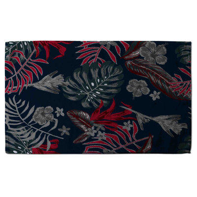 Cotton Floral Waffle Kitchen Towel