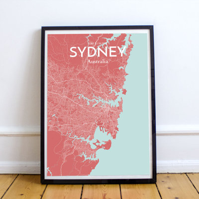 Sydney City Map - No Frame Print