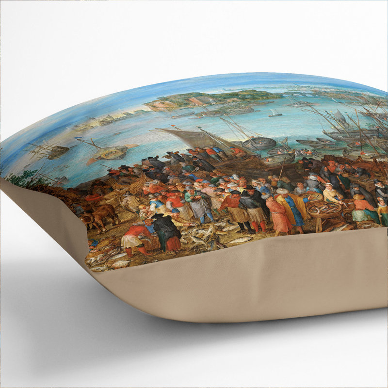 Square Cushion, 40cm H x 40cm W x 15cm D, Stone
