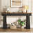 63'' Entryway Console Table, Farmhouse Entryway Table with 2-Tier Shelves, Modern Sofa Table Behind Couch for Living Room, Foyer