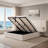 Iokaste Upholstered Lift Storage Bed Frame with Hotel-Style Headboard, Queen Size & King Size Bed Frame, Sprung Slats, Velvet Headboard and Drawers, Gas Lift Hydraulic Support, No Box Spring Needed-1646615926-1646615930