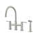 Double Handle Bridge Kitchen Faucet With Side Spray