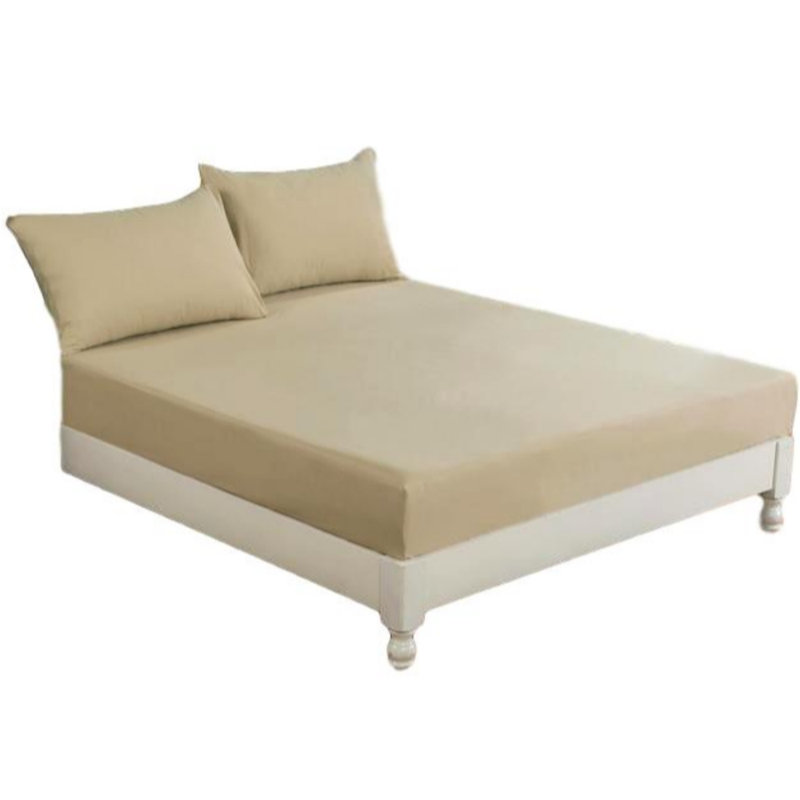 Jersey Knit Fitted Sheet, Full Fitted Sheet with 2 Pillowcases