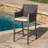 Liggins Polyethylene (PE) Wicker Outdoor 27.5'' Bar Stool with Cushion