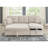 76.5" Linen Blend Upholstered Sectional With Pull-Out Bed And Chaise Storage-1450510949