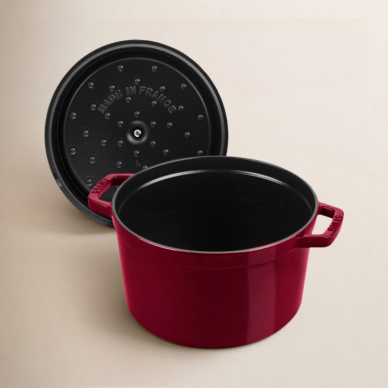 Staub Cast Iron 5-qt Tall Cocotte, Red