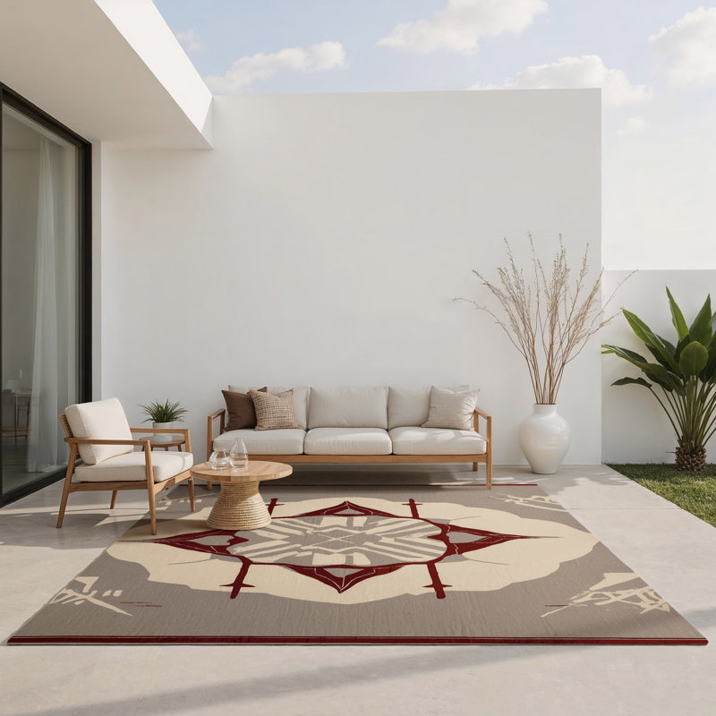 Tapis abstrait intérieur et extérieur Abstract Prism, Rectangle 9 pi x 12 pi