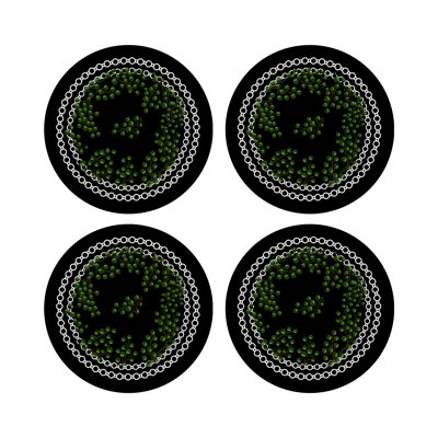 Christmas Berries Vegan Leather Round Pebble Placemat