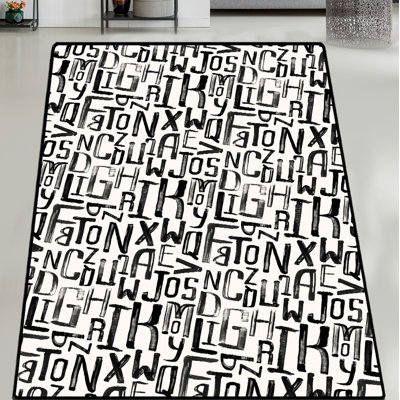 Premium Hall Carpet (4.9 x 6.6 ft), 100% Polyester, 0.2 in Pile Height | Antibacterial, Non-Slip Underside | Machine Washable, Durable & Easy Care, Perfect for Living Room or Entryway Decor