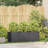 Vidaxl Planter Black Cold-Rolled Steel Large Outdoor Planter Planters-116488451-116488453